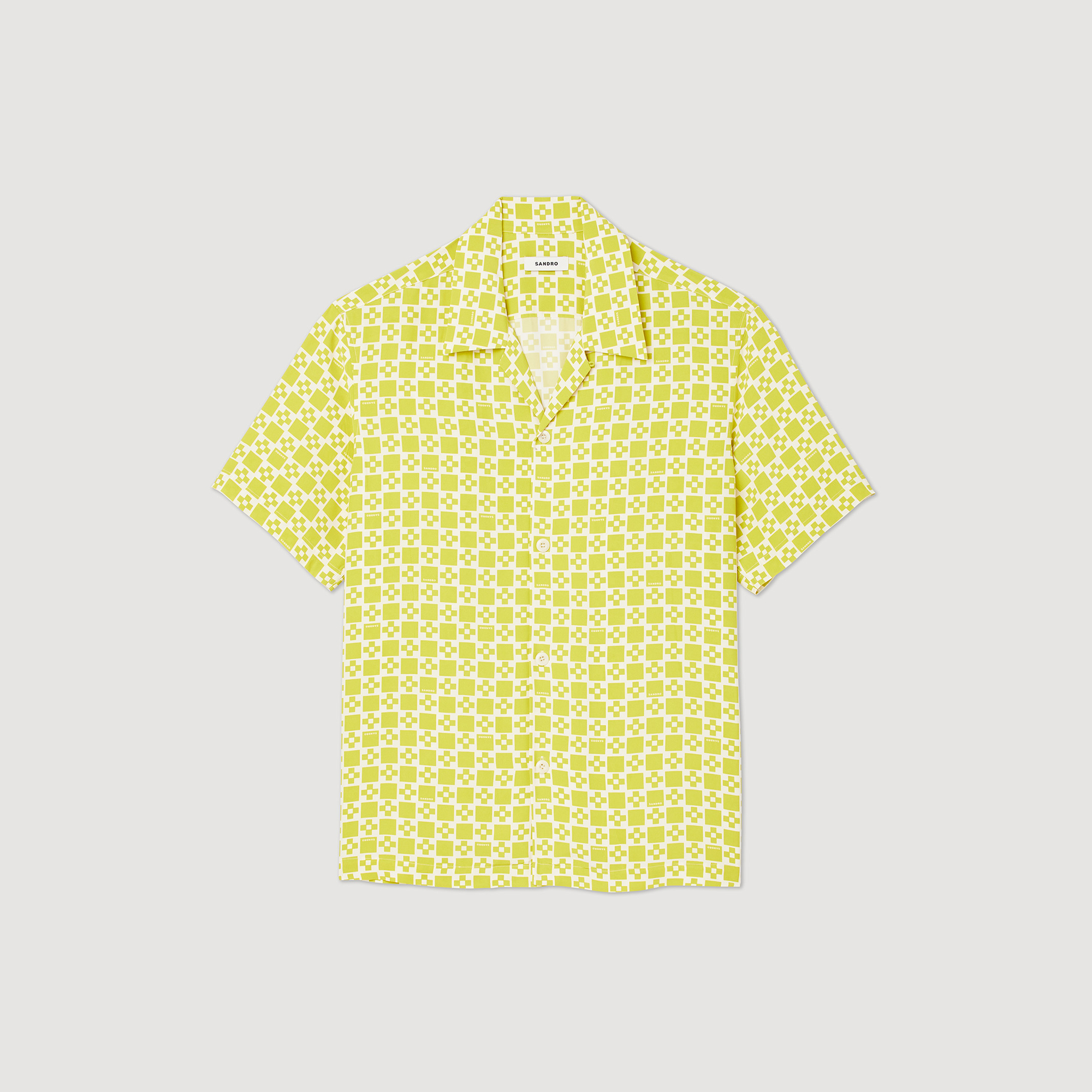 Chemise fluide á manches courtes Homme