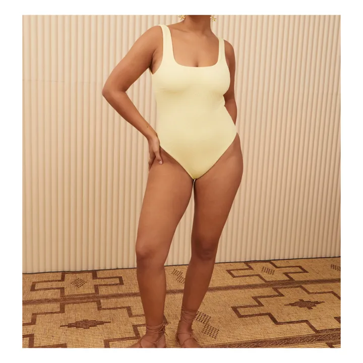Fella Swim Maillot 1 Pièce Harvey Specter Texturé | Jaune