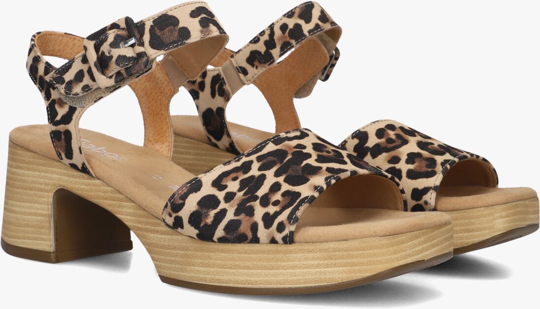 bruine gabor sandalen met hak 721.1.0