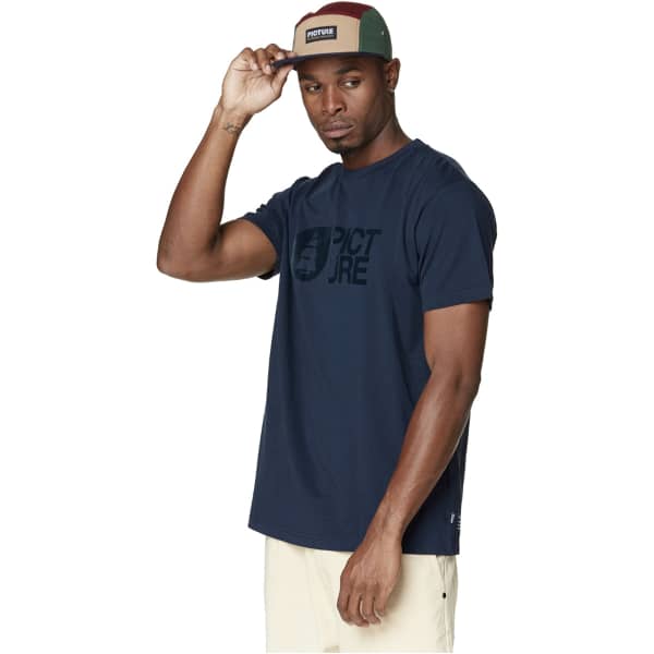 T-shirt PICTURE BASEMENT FLOCK TEE DARK BLUE