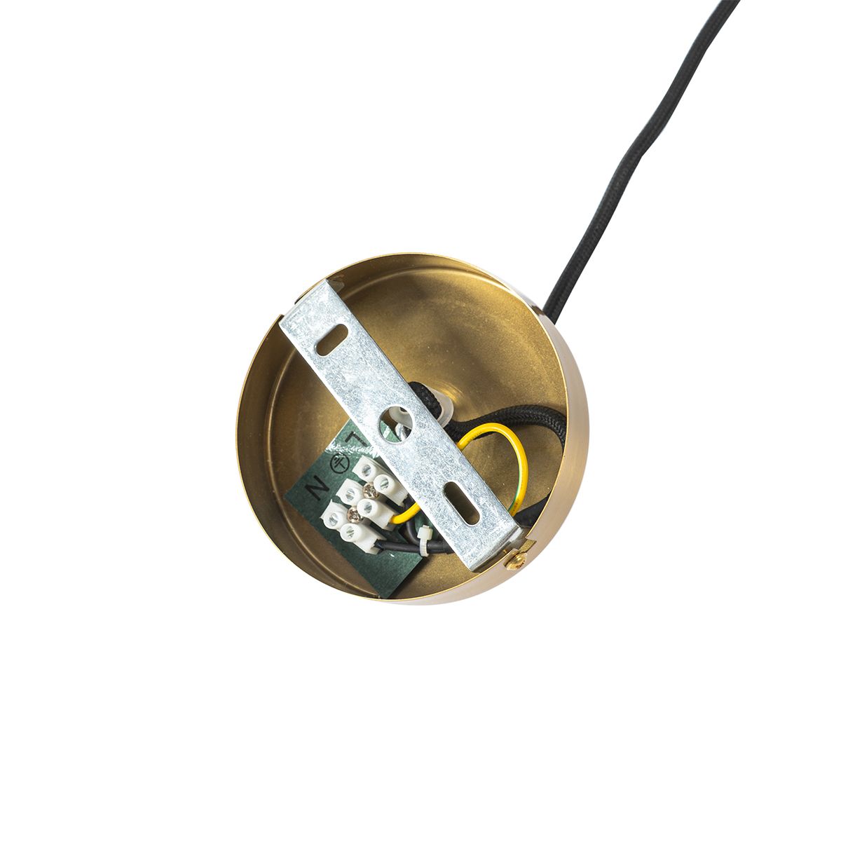 Smart hanglamp goud met opaal glas incl. Wifi P45  - Flore