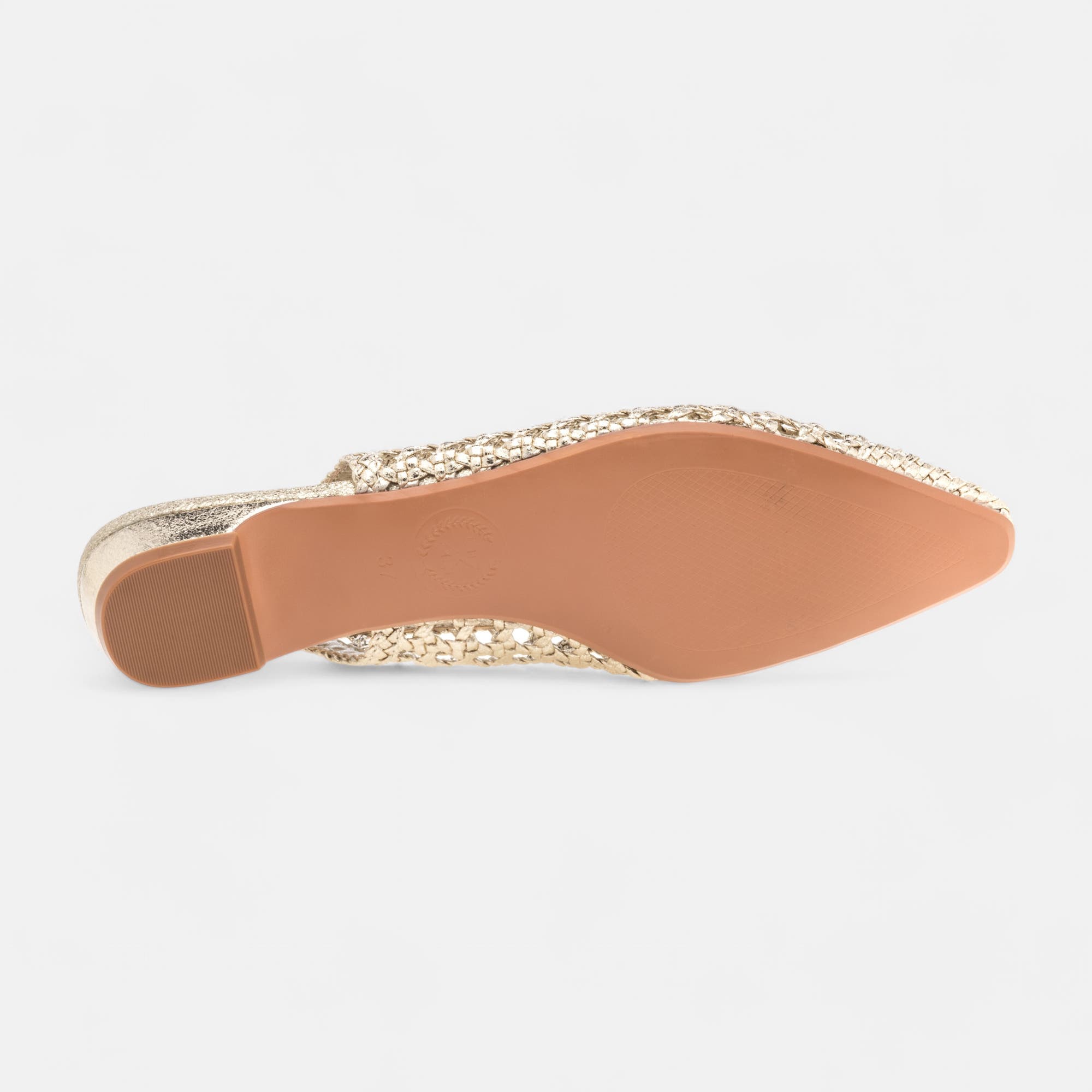 Escarpins avec bride arrière Femme or