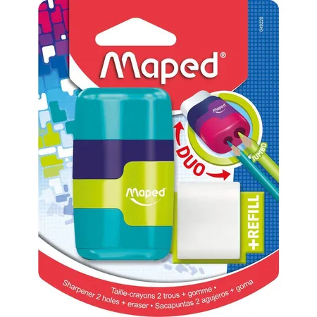 Maped Radierer und Anspitzer 2in1 CONNECT, sortiert
