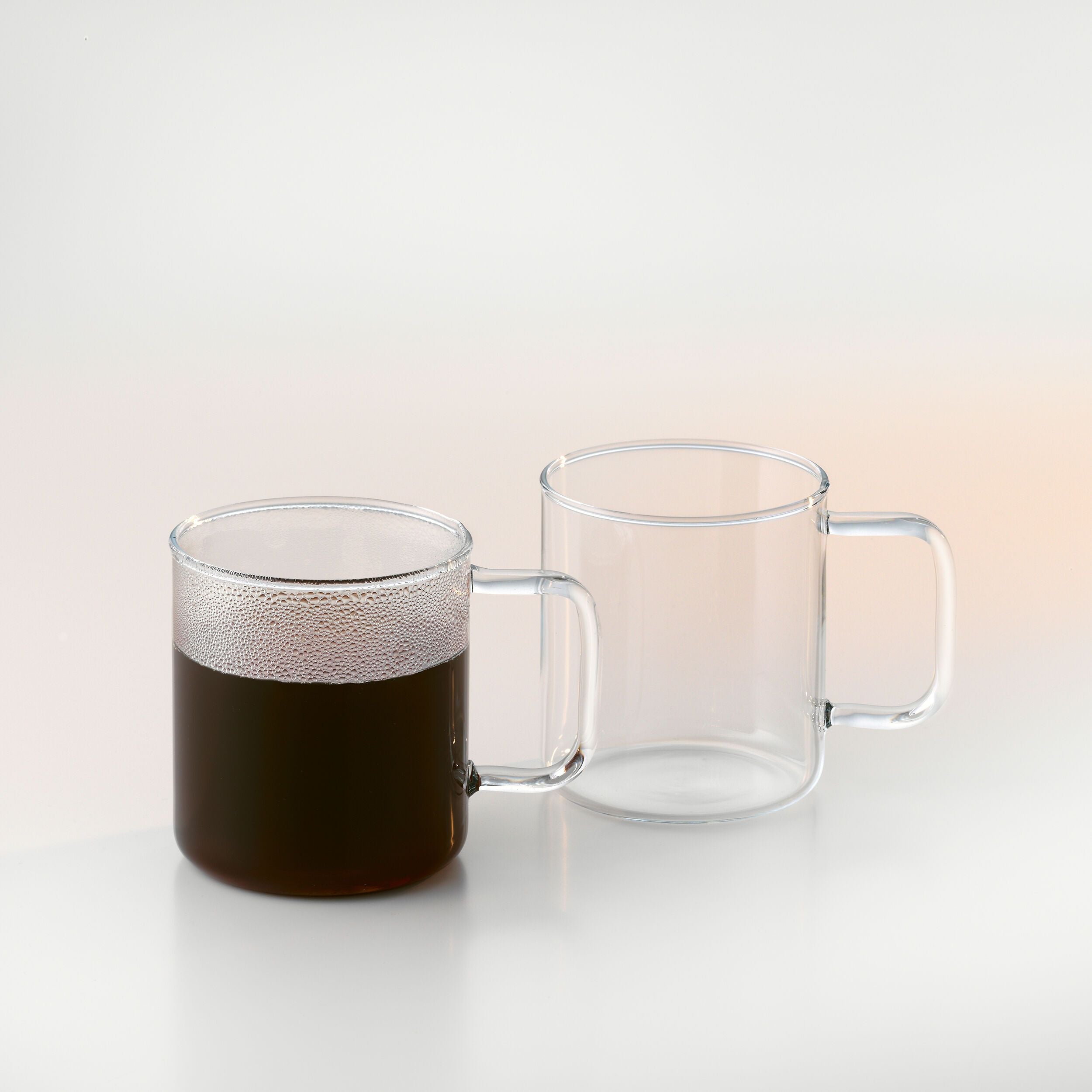 TEA & COFFEE Tassen-Set - Transparent / B: 11.5 cm x T: 8.0 cm x H: 9.0 cm