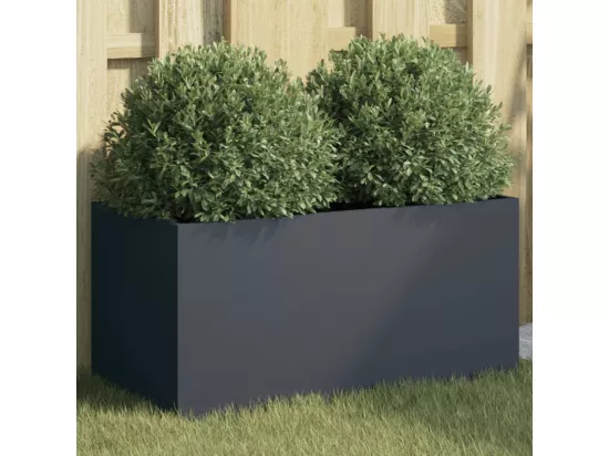 Jardinière anthracite 62x30x29 cm acier laminé à froid