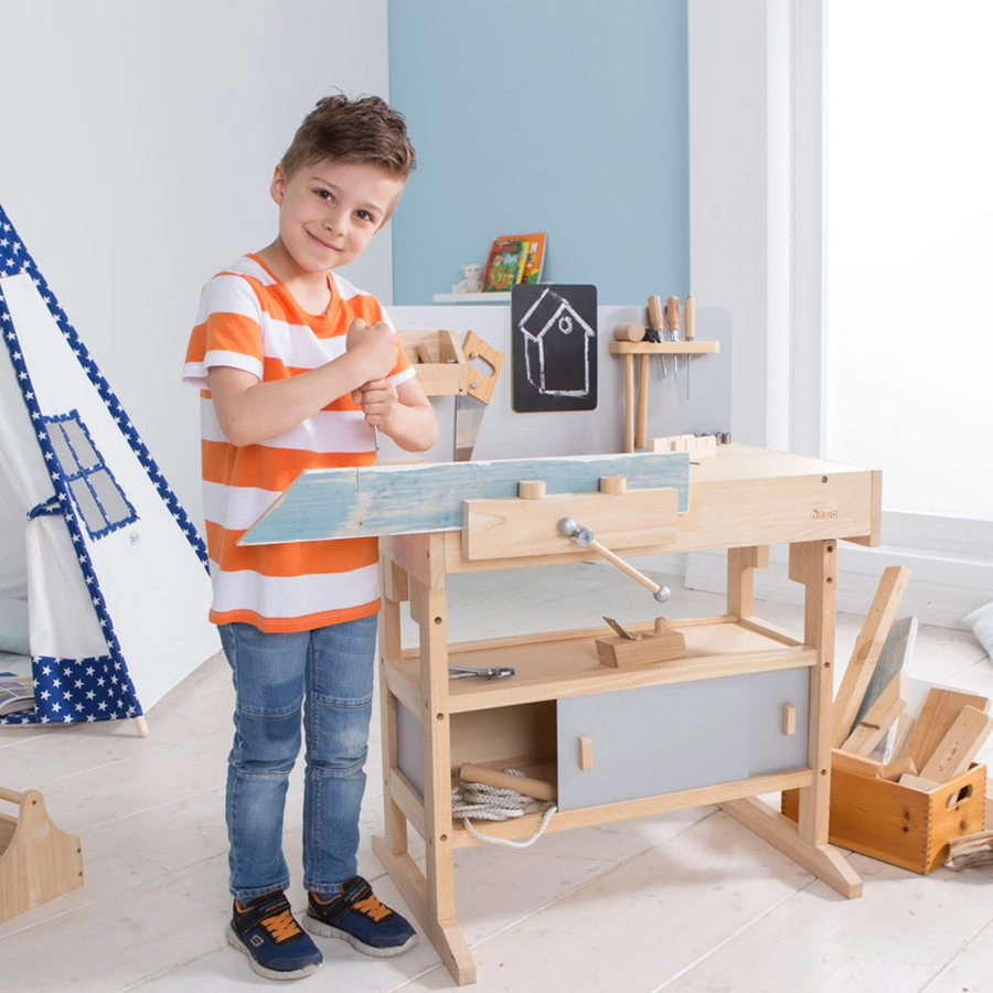 howa® Kinderwerkbank inkl. 32-tlg. Werkzeugset