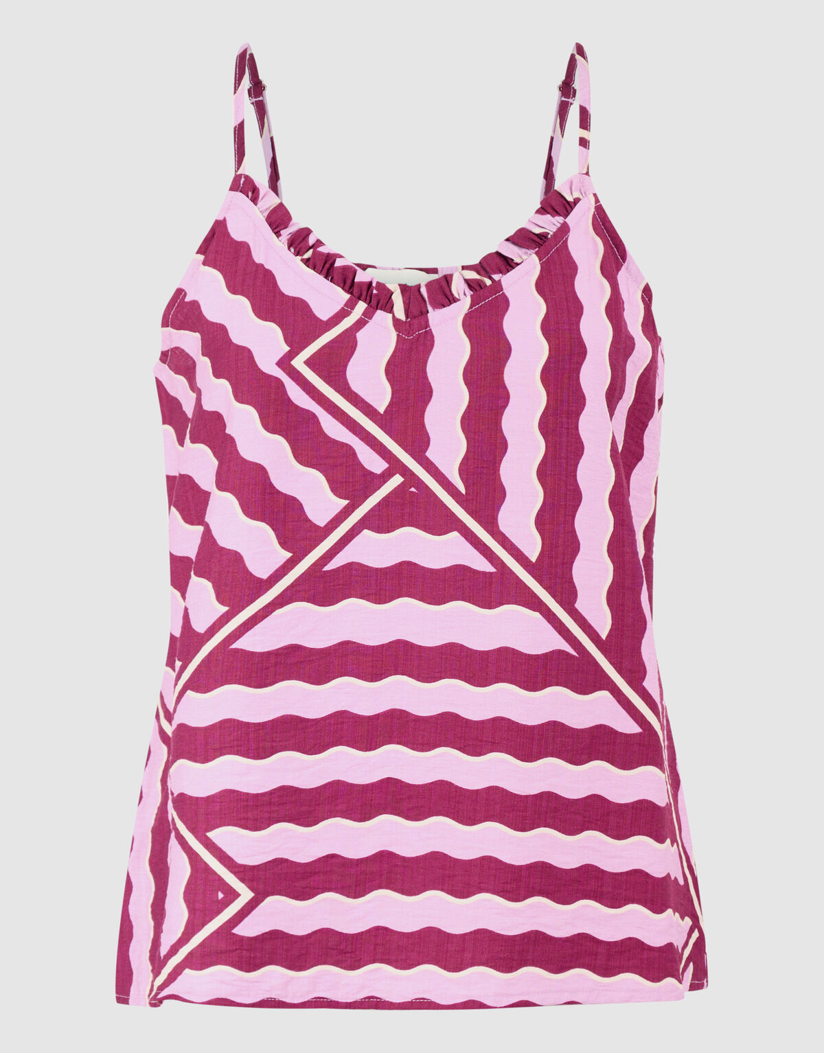 Wavy Printed Singlet Roze/Paars
