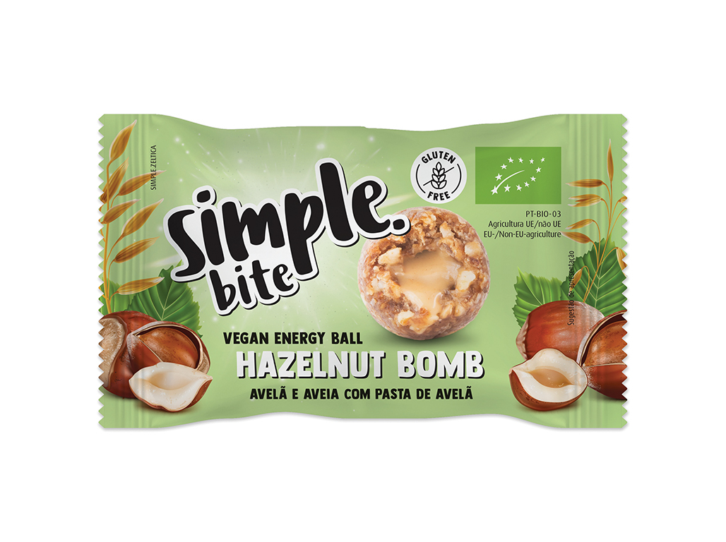 BOLA ENERGÉTICA SIMPLE HAZELNUT BOMB 30 G