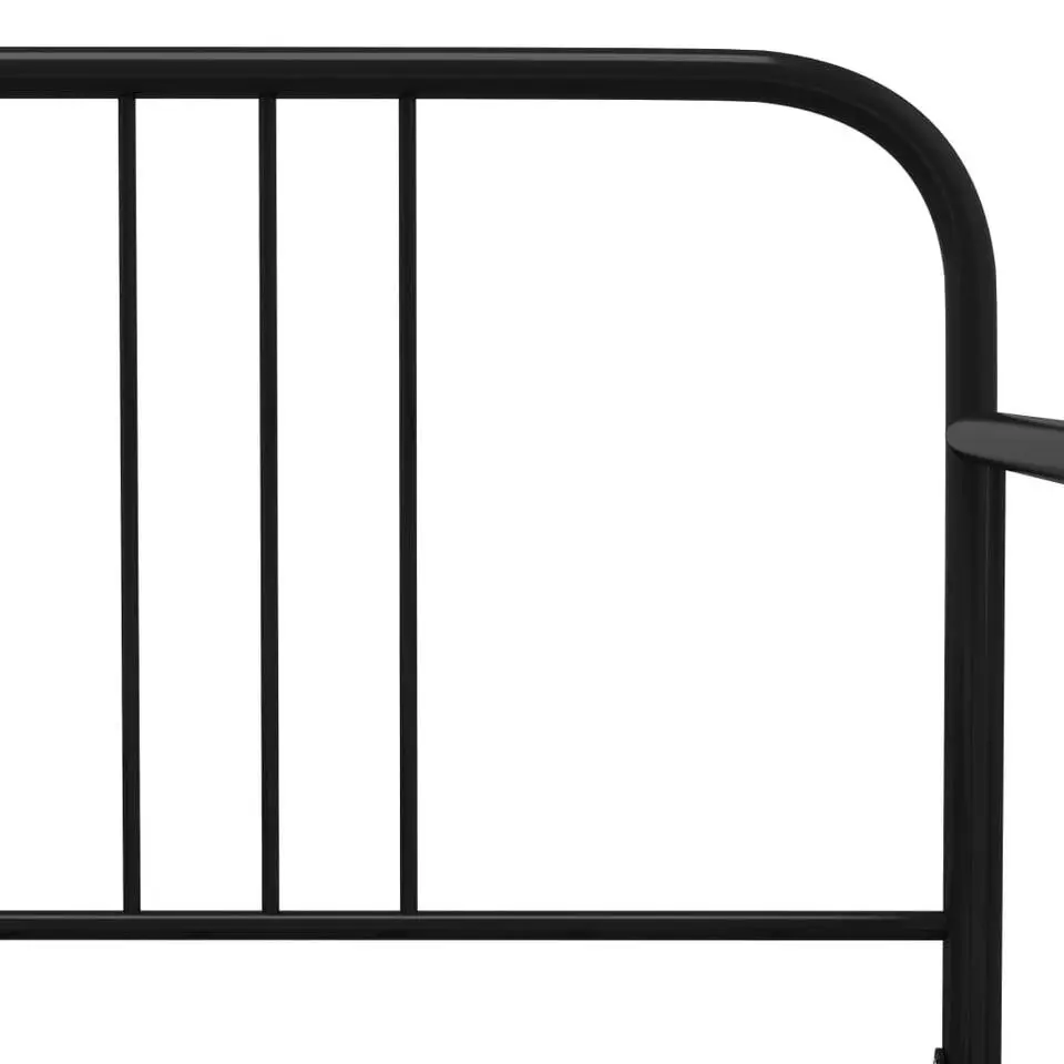 vidaXL - Onderschuifbed - Zwart - Metaal - 90x200 cm