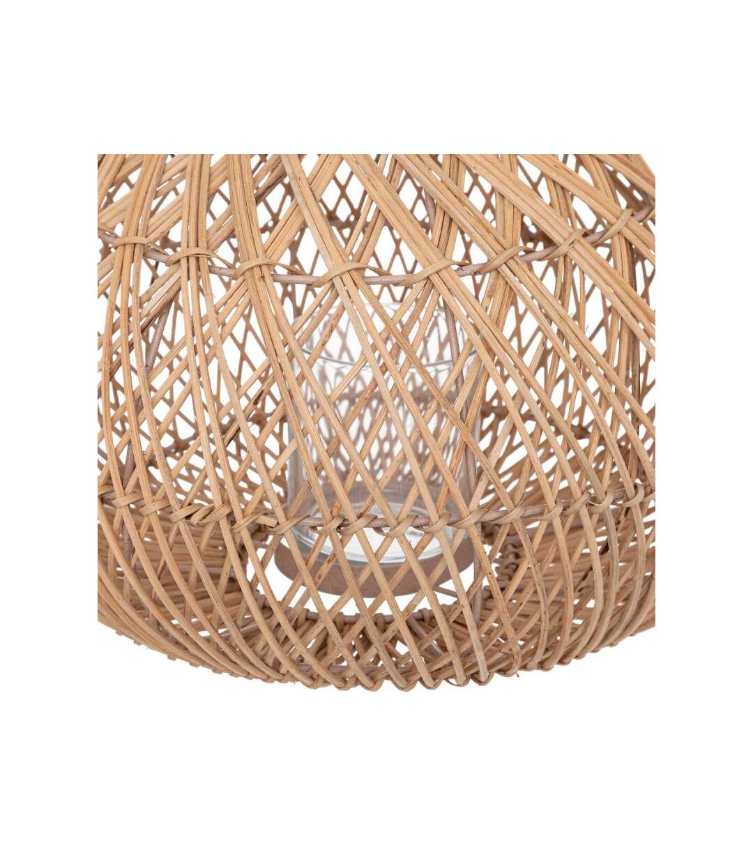 Lanterne Déco en Rotin Lour 38cm Beige