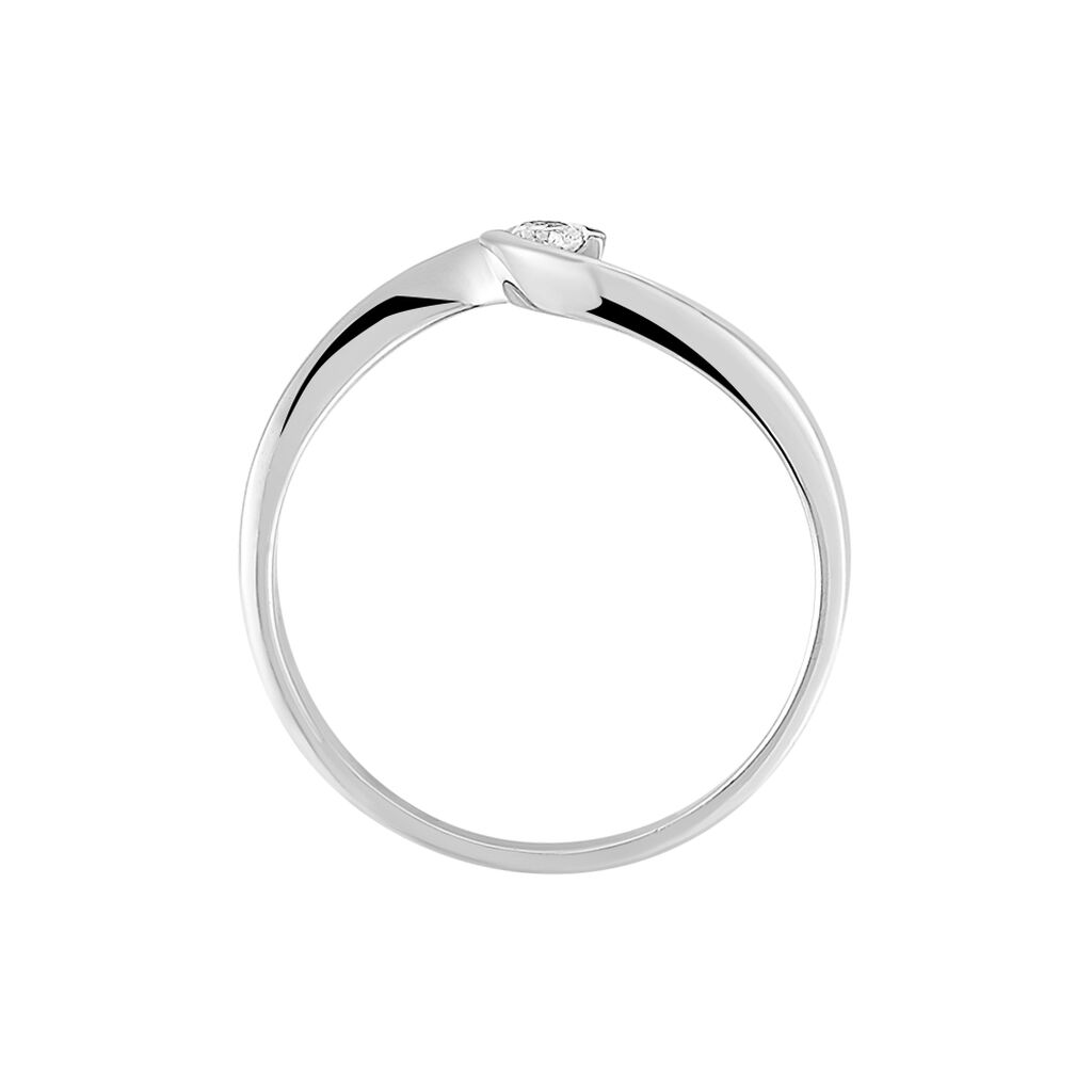 Bague Solitaire Vrille Or Blanc Diamant