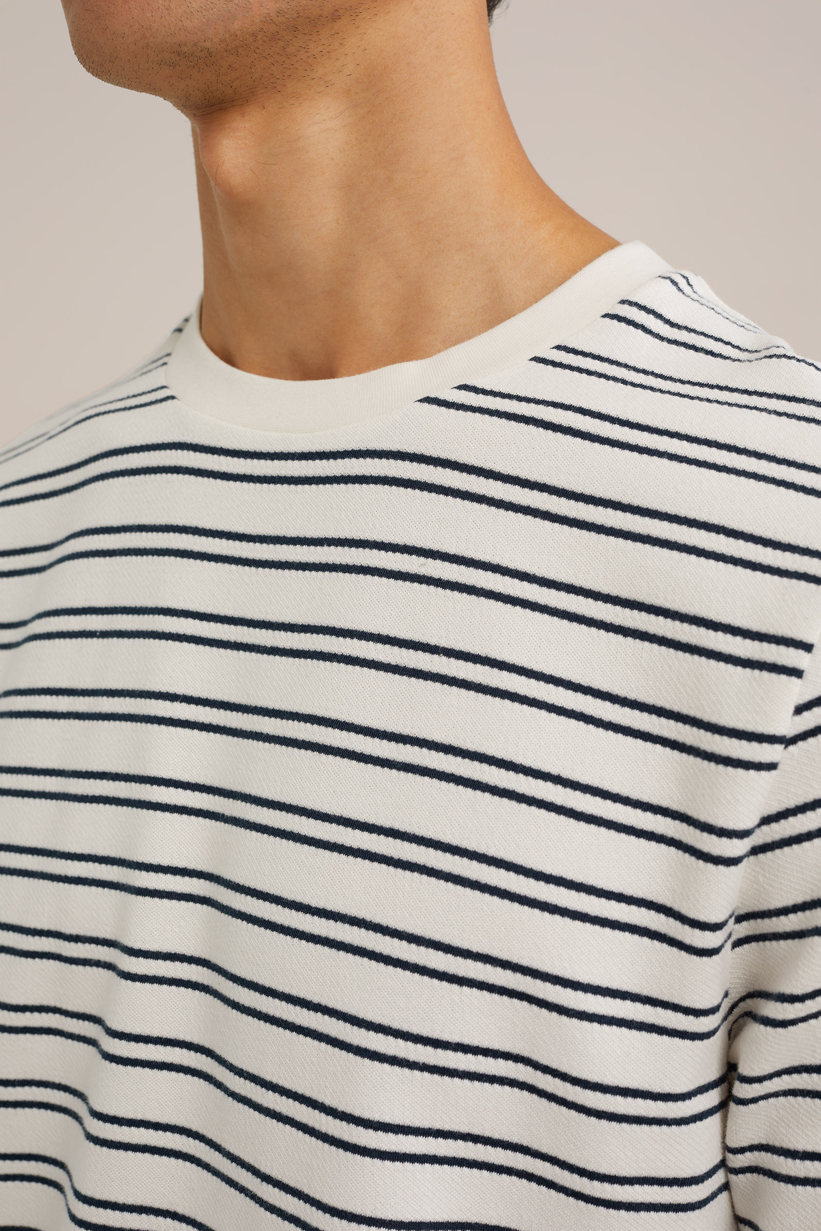 T-shirt met dessin WE Fashion Gebroken wit
