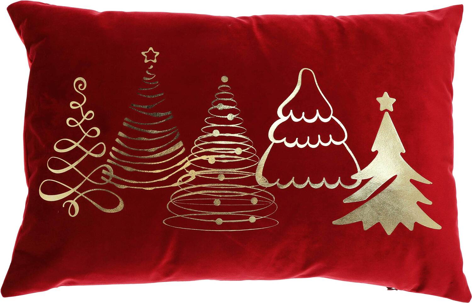 Unique Living kerstkussen Gold Tree rood 40 x 60 x 10 cm