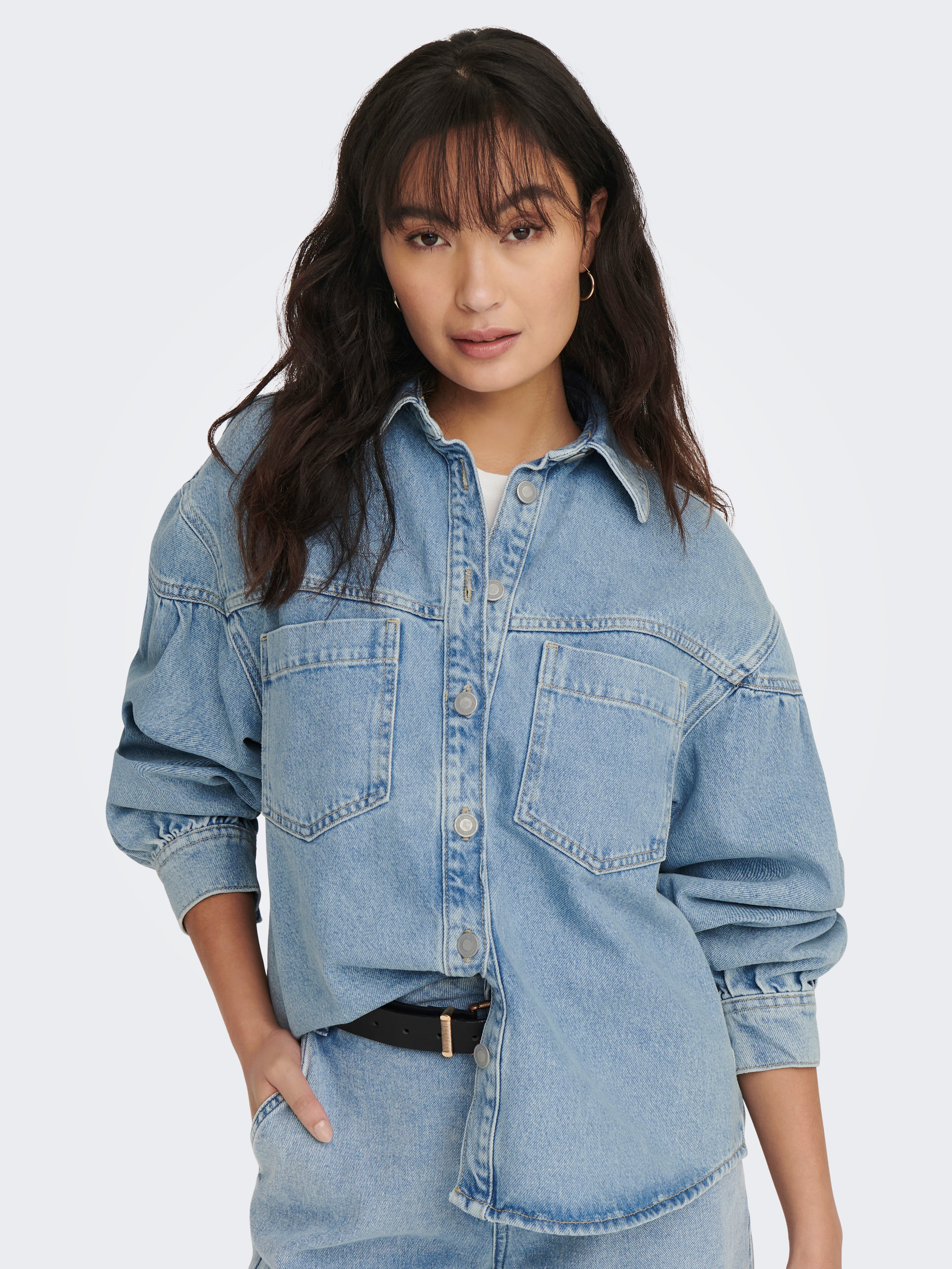 ONLANNI Jeansjacke Light Blue Denim