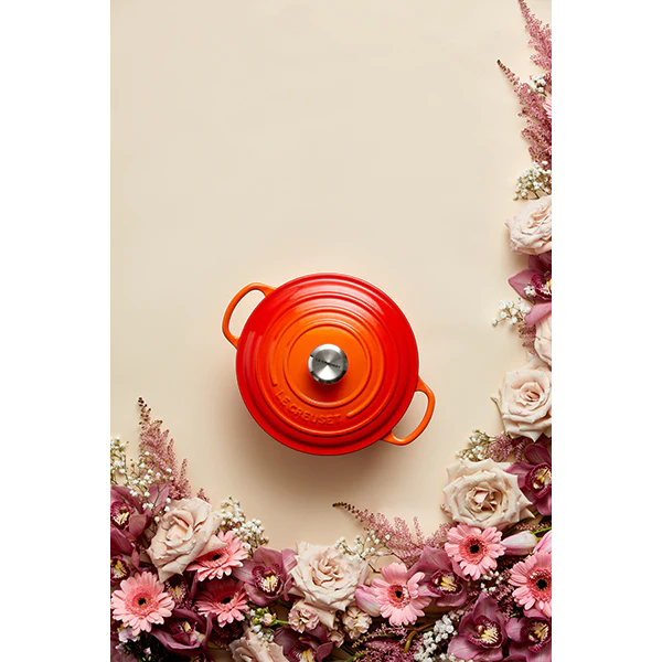 Cocotte fonte rond 24 cm volcanique Le Creuset