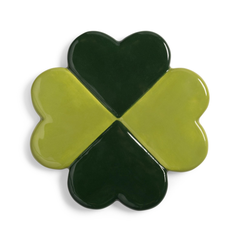 &klevering Lucky Clover onderzetter set van 4 groen