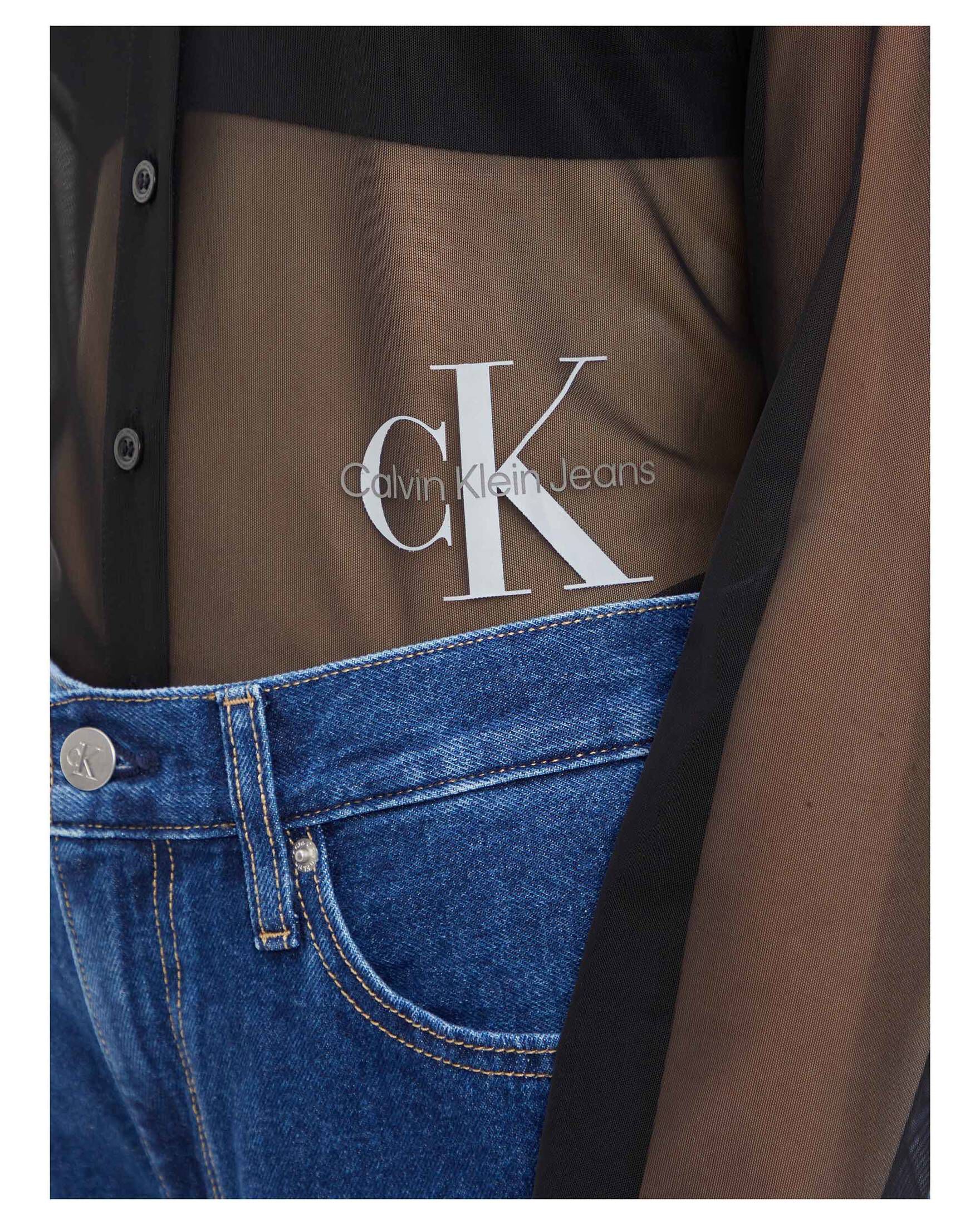 CALVIN KLEIN JEANS| Damen Hemdbluse Cropped