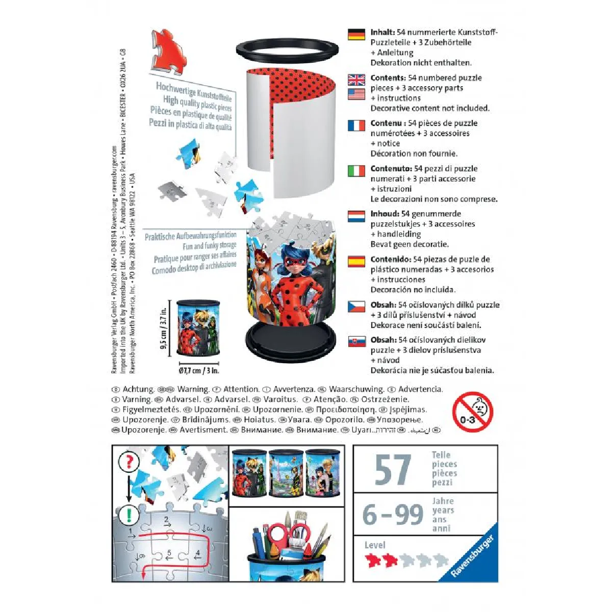 Ravensburger Pot Crayons 3D Miraculous