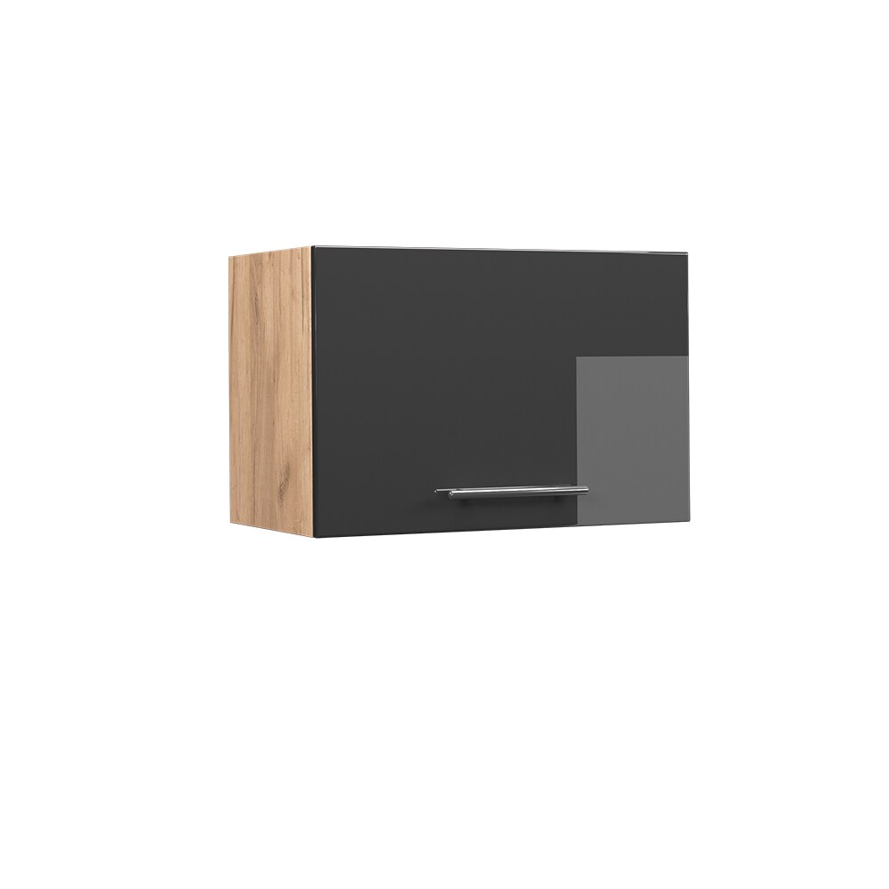 Vicco Hängeschrank Küchenschrank Küchenmöbel Fame-Line Eiche Anthrazit modern 60 cm Küche Einbauküche Hängeschrank Klapptür Dunstabzugshaube Küchenzeile Hochglanz