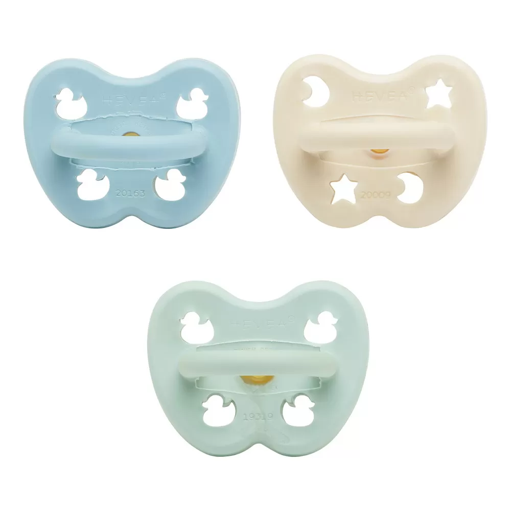 Hevea sut, Trial Trio-Pack, Newborn 0  mdr, Mellow Mint, Milky White & Baby Blue - 3 stk.