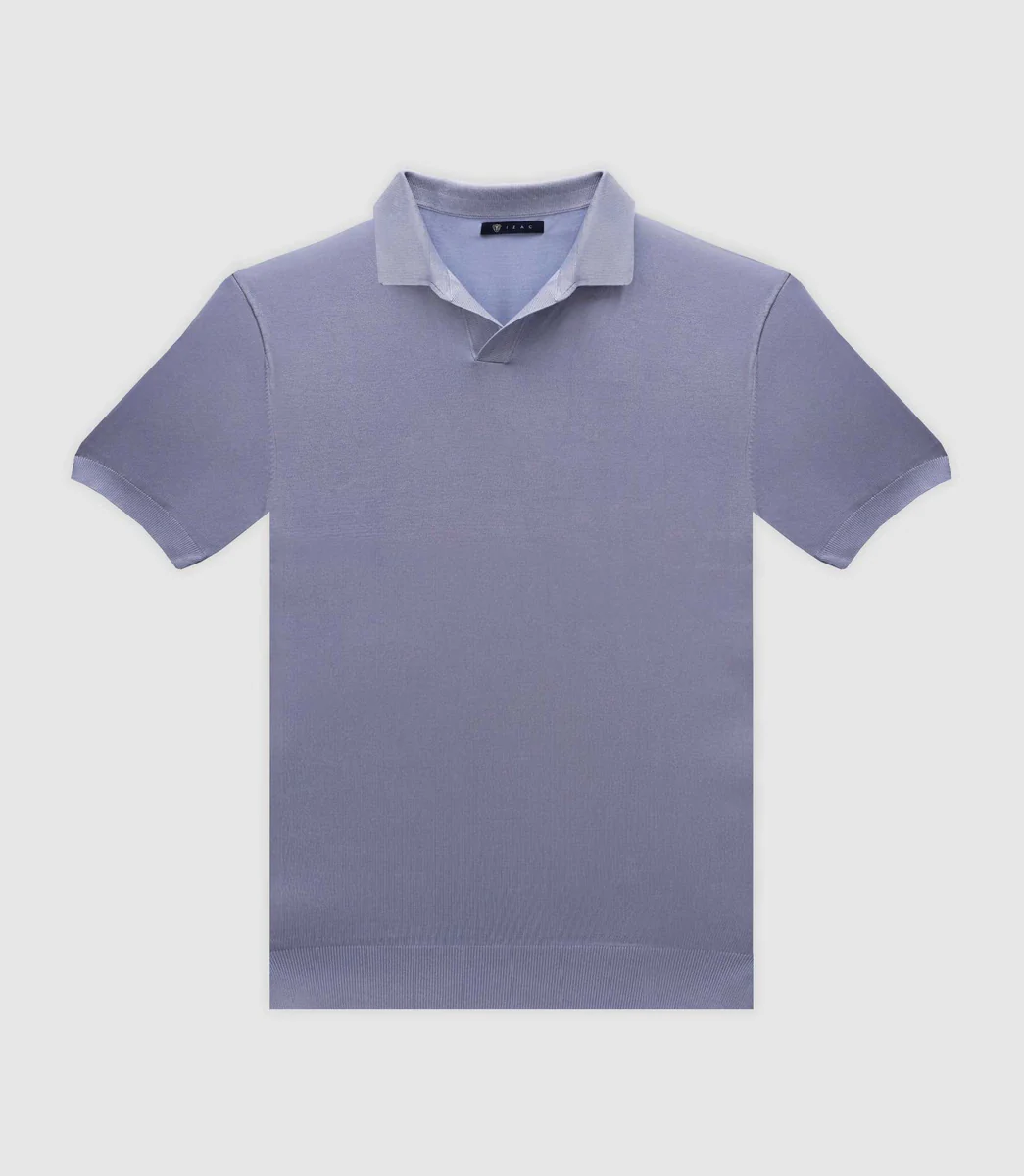Polo en maille ciel