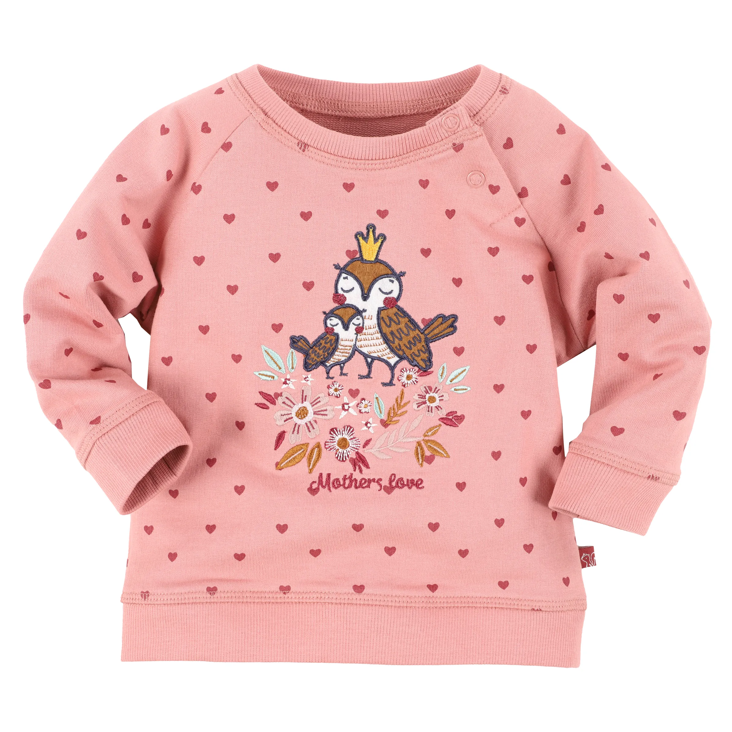 Baby Sweatshirt mit Alloverprint und Stickerei-Applikation