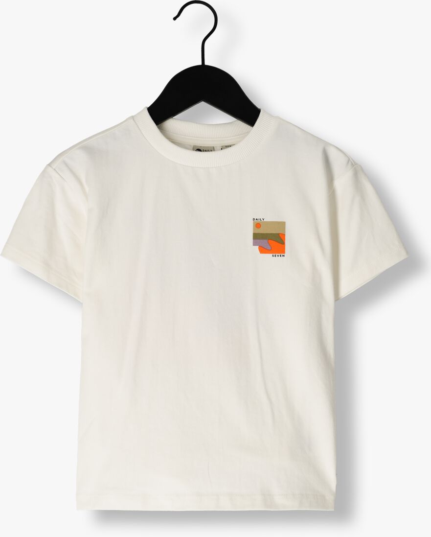 DAILY7 witte daily7 t-shirt t-shirt daily 7 waves
