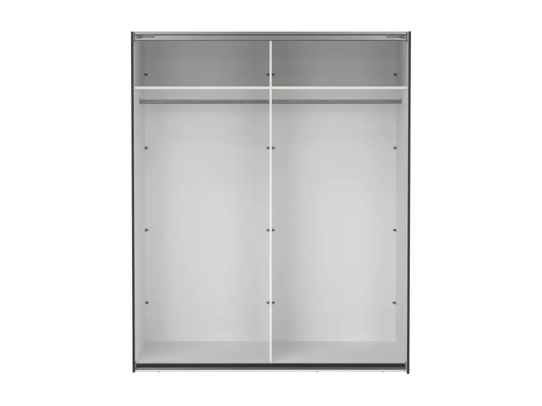 Grande armoire polyvalente Drambaud, Meubles multifonctionnels, Casier à chaussures, Support à chaussures pour armoire, 179x62 h220 cm, Gris