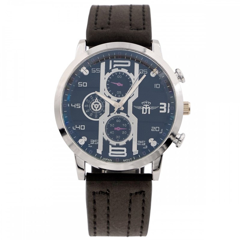 Montre Homme M. JOHN bracelet Cuir Noir