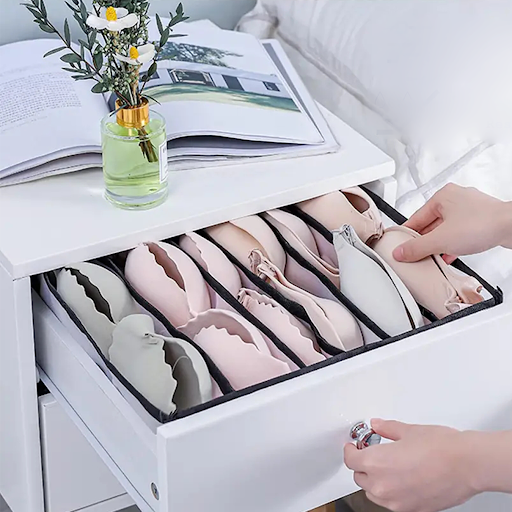 (5er Set) Nylon Aufbewahrungs Box Unterwäsche Schubladen Organizer für BH / Socken / Unterhemd - Transparent