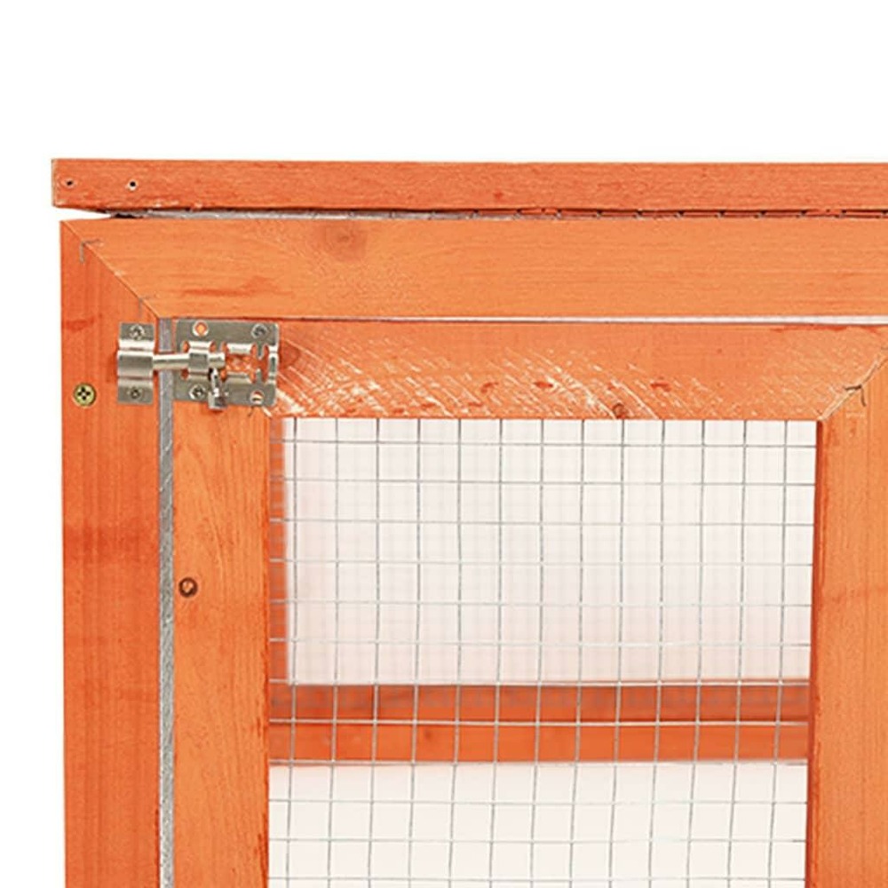 Clapier cage lapins petits animaux 183 x 90 x 46,5 cm bois de sapin massif