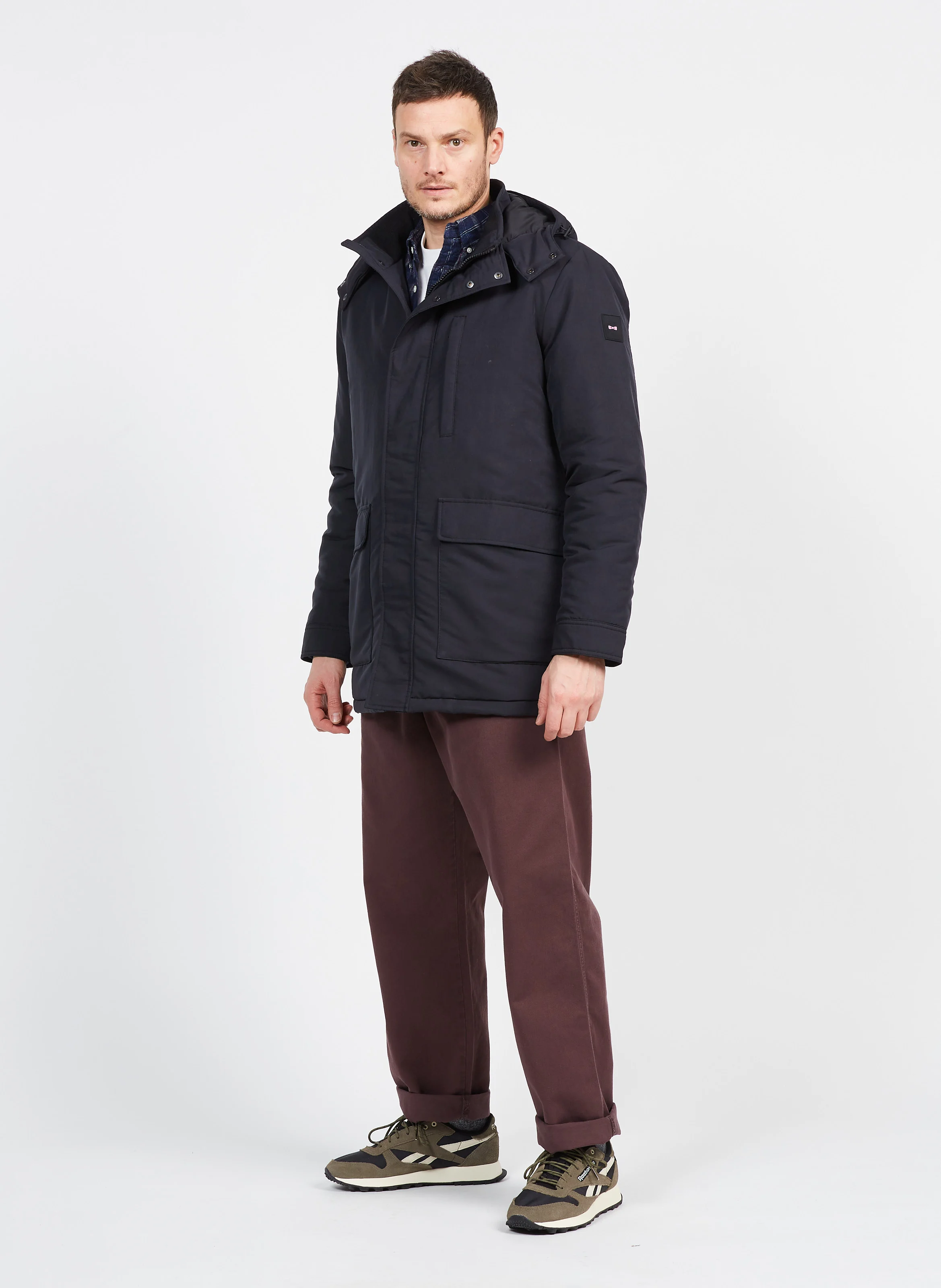 Pantalon droit en coton bio| Violet
