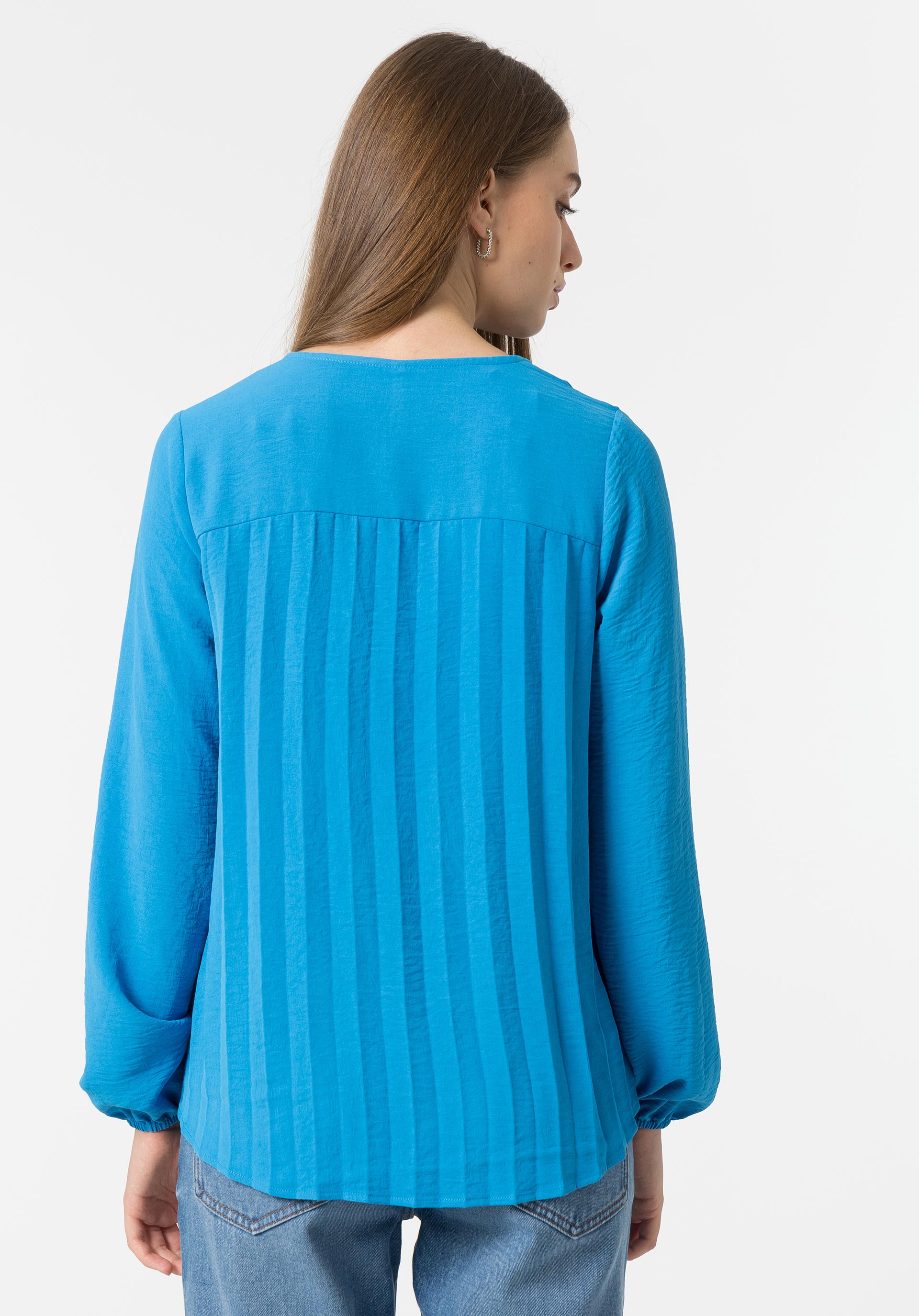 Blusa Fluída Efeito Enrugado