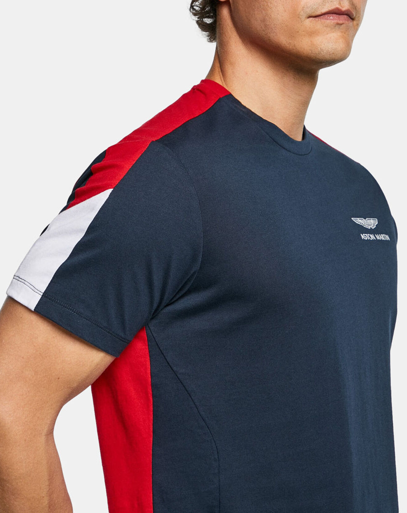 Hackett London T-Shirt Bicolore Aston Martin Racing bleu/rouge