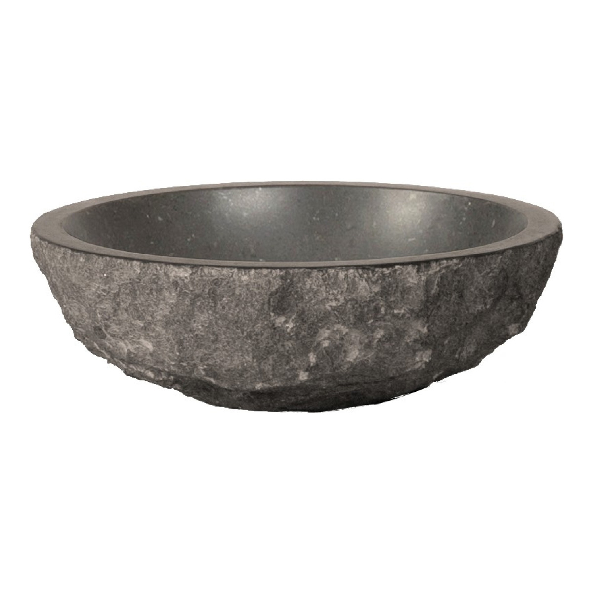 Brauer Molten waskom met hamerslag natuursteen 42cm antraciet
