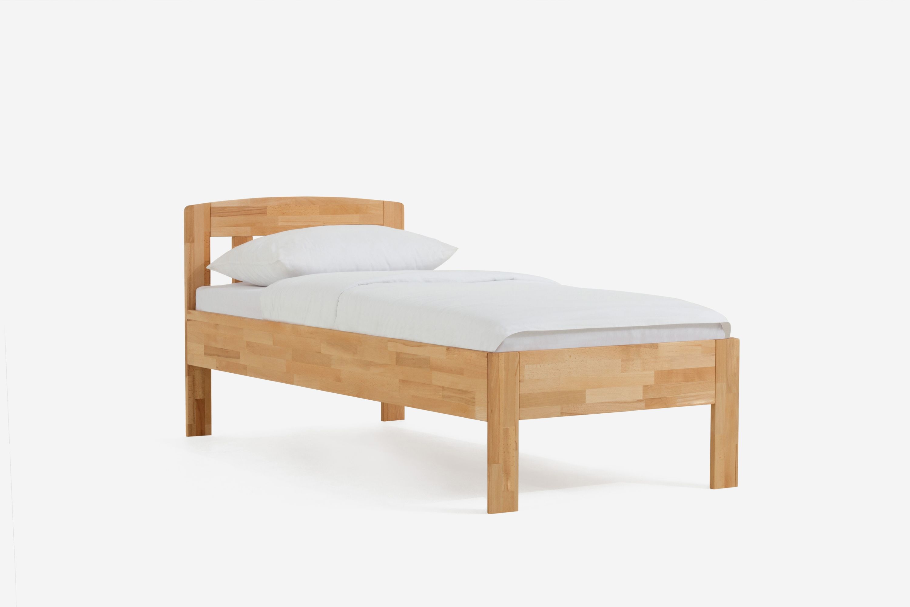 Holzbett Jasmine 100 x 190 cm Buche lackiert