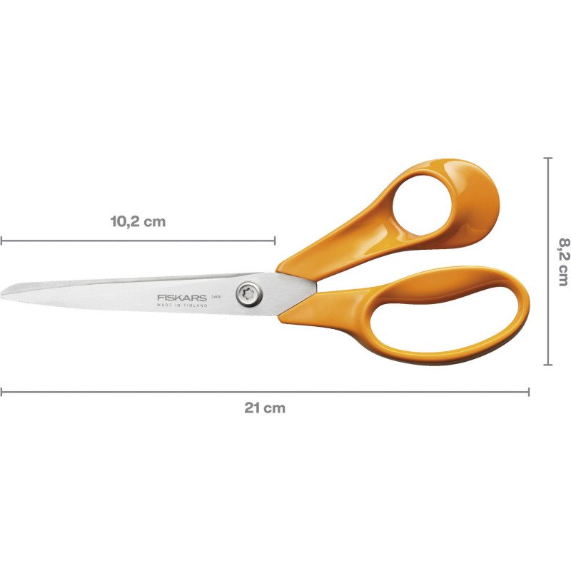 Ciseaux droitiers bouts pointus Fiskars 25 cm