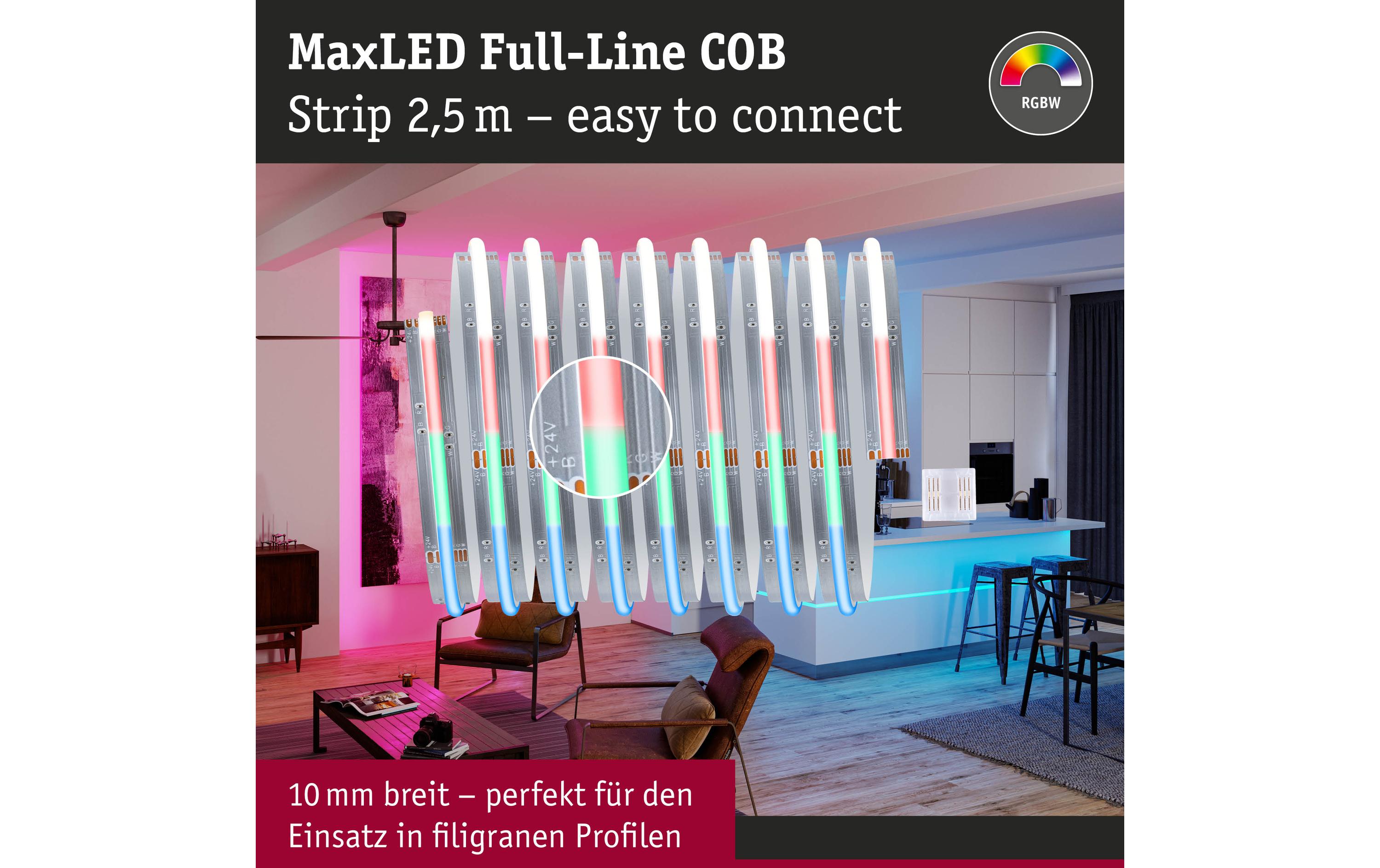 MaxLED 500 LED Strip Full-Line COB 2.5 mLight Stripes