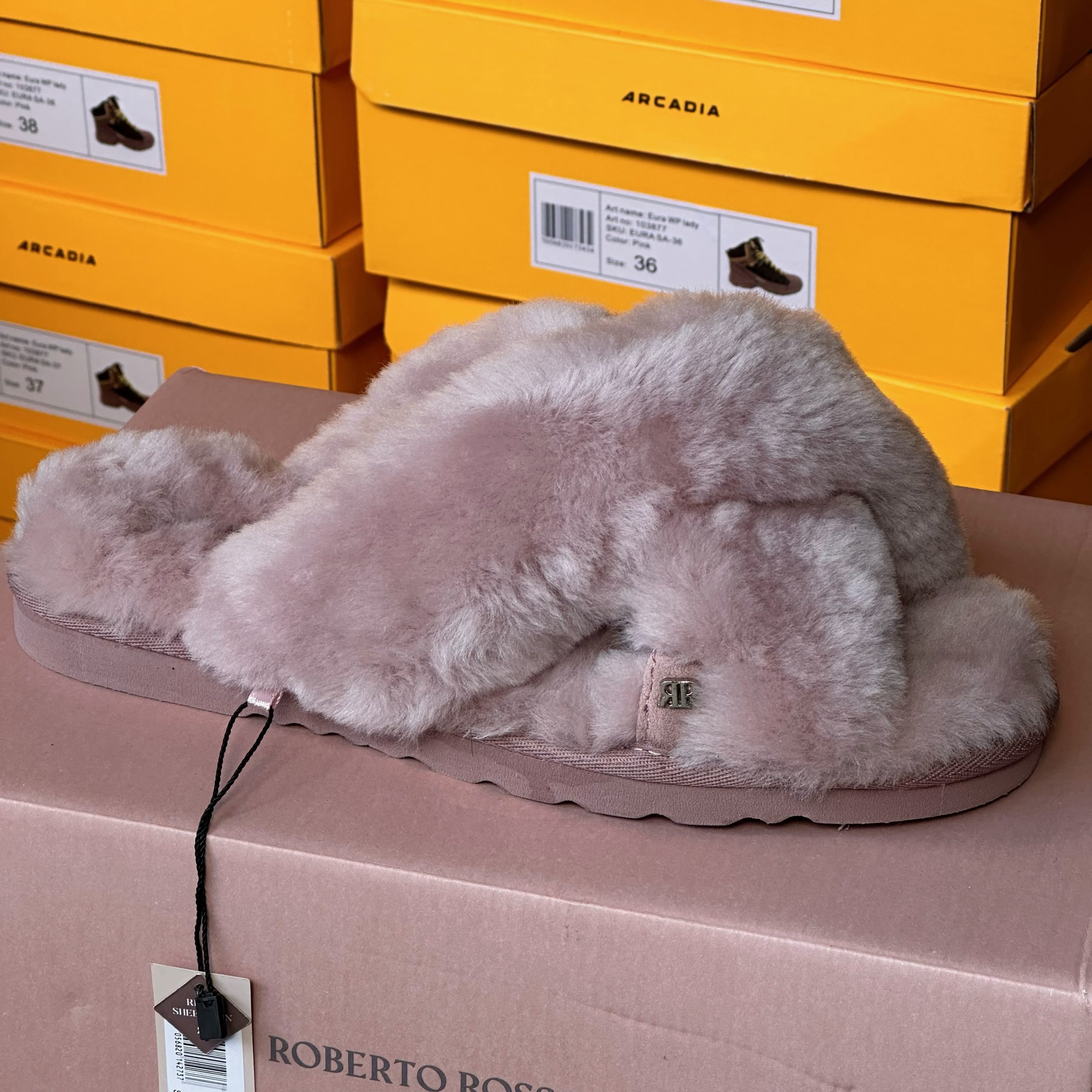 Roberto Rosso - Crossy Sheepskin Pink