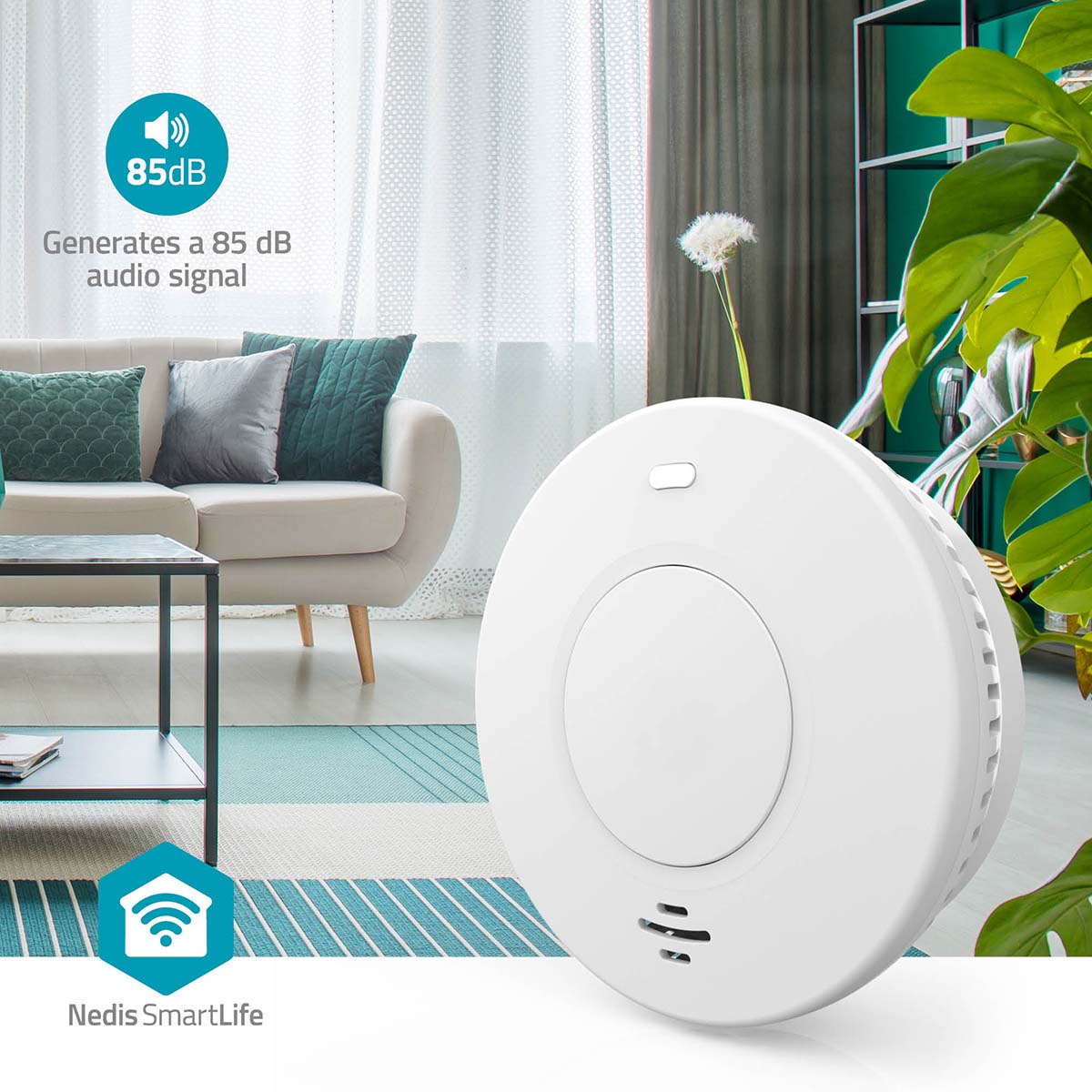 Nedis WIFIDS30WT SmartLife Rookmelder - Wit