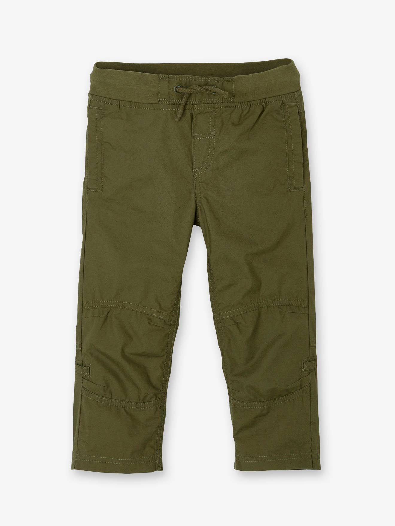 Calça cargo bege que se transforma em bermuda para meninos