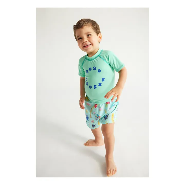 Bobo Choses Short de Bain Matière Recyclée Bêbêtes | Bleu