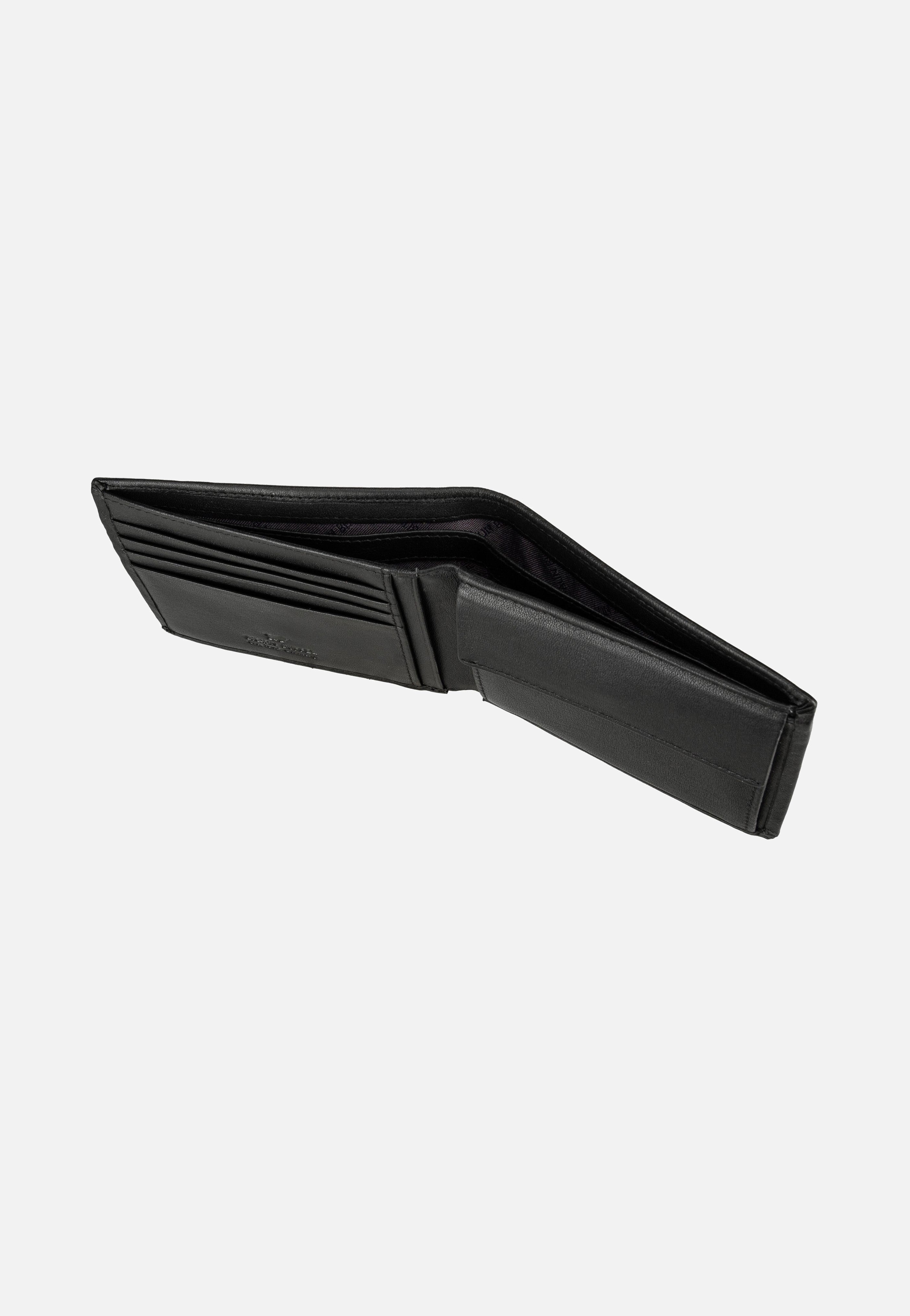 Hannes Coin Wallet 4+4Cs Schwarz - Portemonnaie