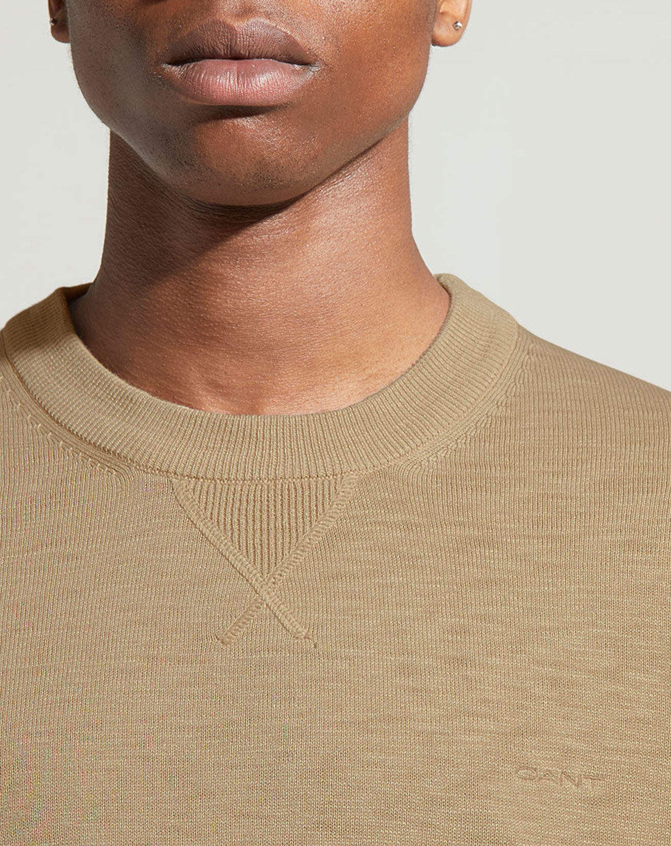 Gant Pull en maille flammée beige