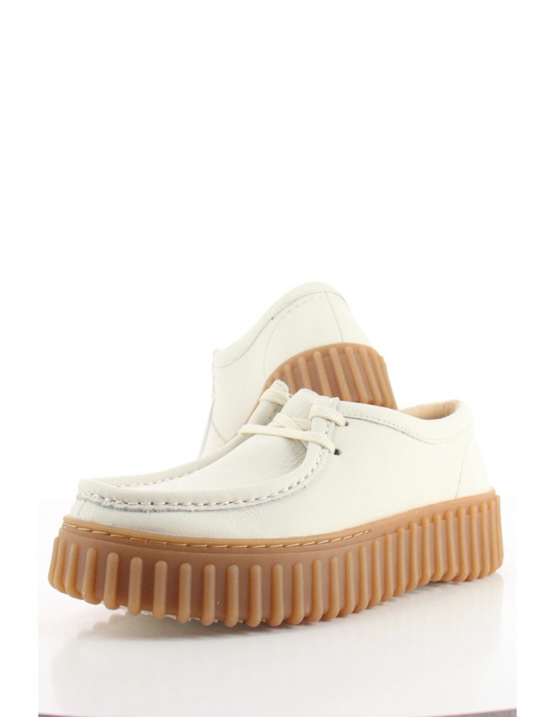 clarks Derby Femme Torhill Bee Off White Lea Nubuck