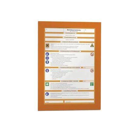 Durable 487209 selbstklebender Informationsrahmen Magaframe A4, orange