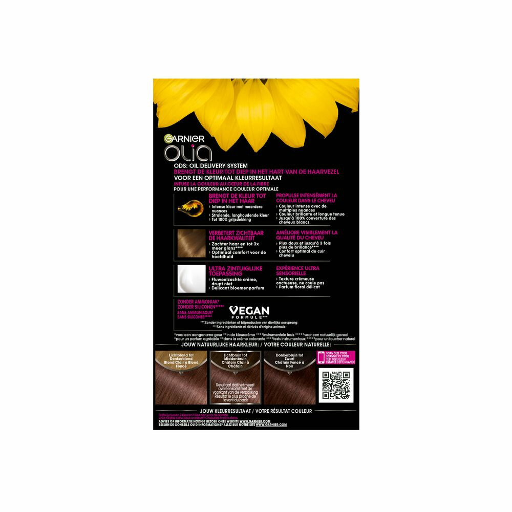 Garnier Olia Permanente Crèmekleuring 5.15 Kastanje Lichtbruin1 set
