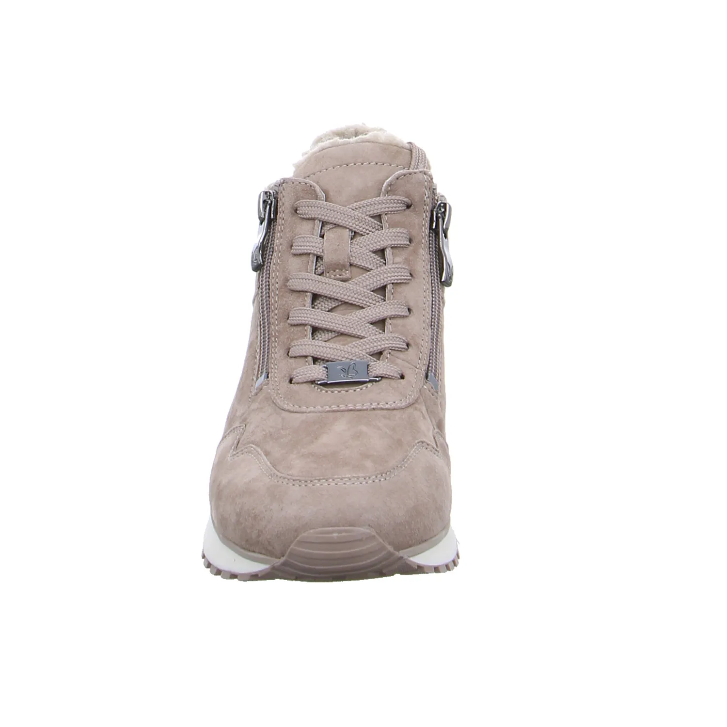 CAPRICE Comfort-Mid Cut Sneaker Taupe Leder  mit TEX