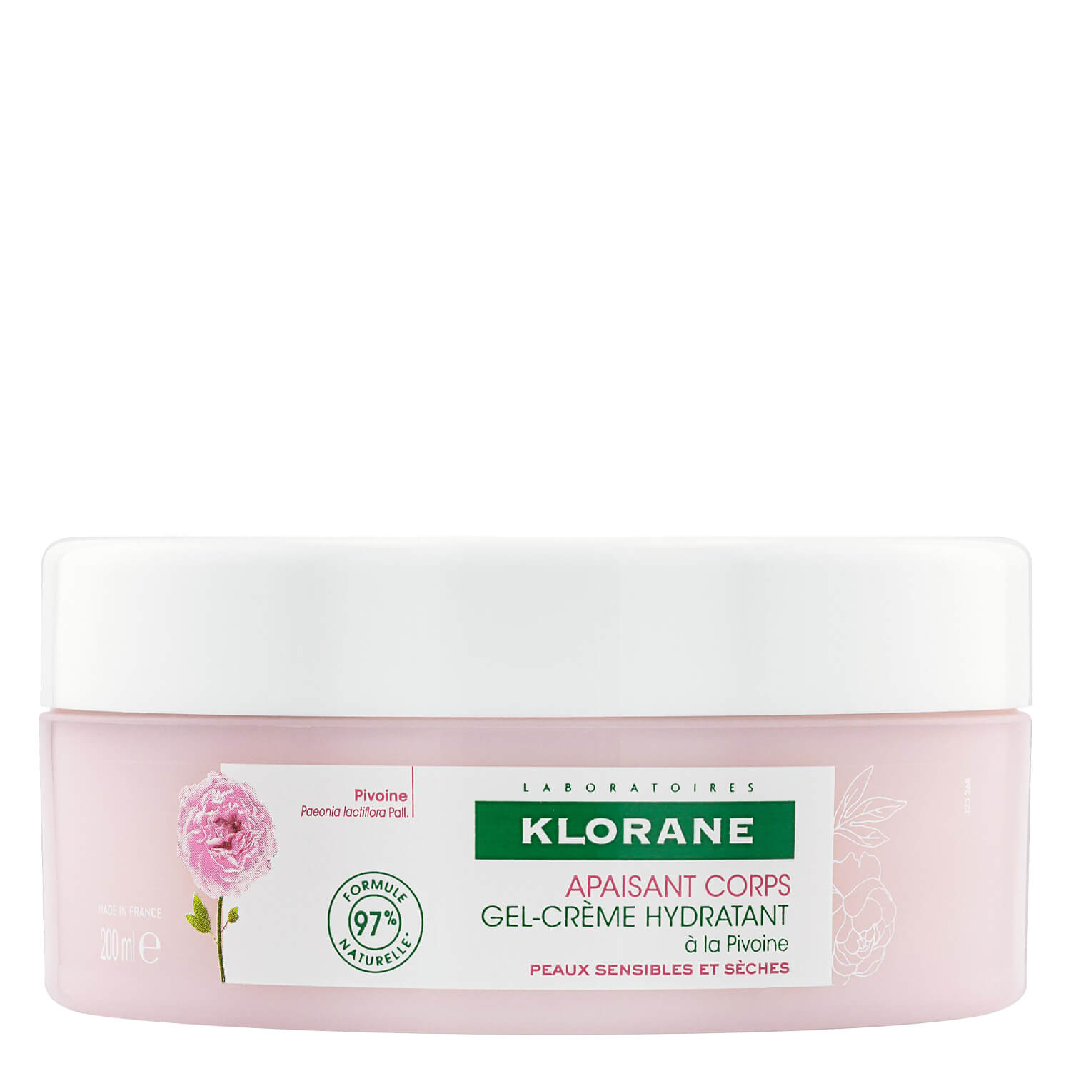 Klorane Pfingstrosen Gel-Creme Gel Creme feuchtigkeitsspendend Bio 200 ml