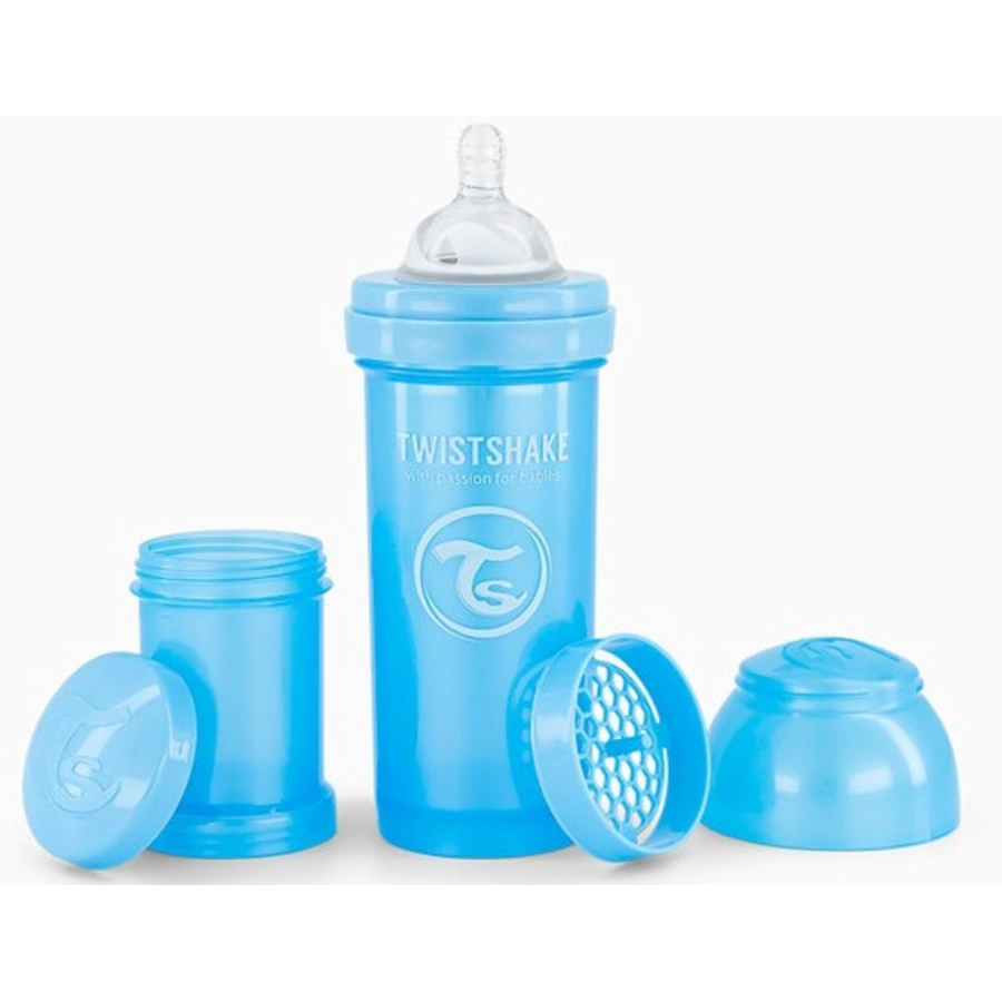Twistshake Babyflasche Anti-Kolik ab 0 Monate 260 ml, Pearl Blue